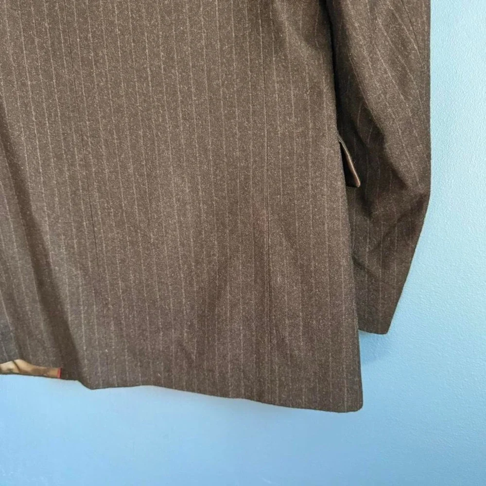 Vintage Wool Blazer Men's Size 41 Regular Evan-Picone Gray White Pinstripe Prep‎